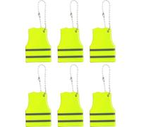 Fituenly Llavero Reflectante En Forma De Chaleco De Seguridad para Bolsos, Mochila, Colgante, Decoraciones Colgantes, Reflector Nocturno para Niños