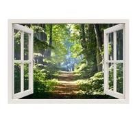 Fituenly Pegatinas De Pared 3D con Diseño De Bosque, Extraíbles, para Ventanas Falsas, Paisajes, Murales, Naturaleza, Despegar Y Pegar
