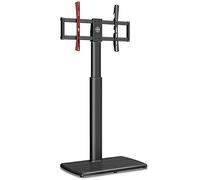 FITUEYES Soporte TV Pie de Serie E con Base de Madera para Pantallas de 32 a 70 Pulgadas, MAX VESA 600 * 400 mm, Soporte TV Suelo con Función de Giro, Ajuste de Altura, Gestión de Cable