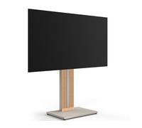 FITUEYES Soporte TV Pie para TV de 32-65 Pulgadas Soporte TV Suelo de Madera de Haya Pie para TV Altura Ajustable y Giro