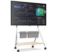 FITUEYES Soporte TV Ruedas para TV 55-78 Pulgadas Soporte TV pie Soporte TV Suelo Regulable en Altura Soporte Pie TV para Oficina Home Studio
