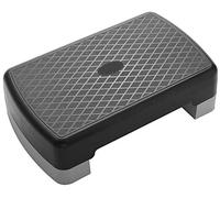 Fitvids 18" Workout Aerobic Stepper Step Platform with 2 Risers, Lightweight Portable Step Up Platform Trainer, Adjustable Height 3.2’’ 5.5’’ for Home Gym, Black and Gray