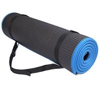 Fitvids BalanceFrom BFGP-10BLK GoFit - Esterilla Multiusos de 10 mm Extra Gruesa de Alta Densidad Antideslizante para Ejercicio, Pilates, Yoga, con Correa de Transporte
