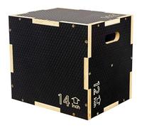 Fitvids, Caja pliométrica de Madera Antideslizante 3 en 1, para Ejercicios de Salto, 30 x 35 x 40 cm, Negro