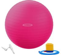 Fitvids Pelota de Ejercicio Antideslizante y antiexplosiones, Pelota de Yoga, Pelota de Fitness, Pelota de Parto con Bomba rápida, Capacidad de 2 Libras, Rosa, 22 Pulgadas, M