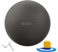 Fitvids Pelota de Ejercicio Antideslizante y antiexplosiones, Pelota de Yoga, Pelota de Fitness, Pelota de Parto con Bomba rápida, Capacidad de 2 Libras, Gris, 30 Pulgadas, XL