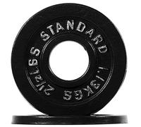 Fitvids Placa de hierro fundido para entrenamiento de fuerza y levantamiento de pesas, centro de 2 pulgadas (olímpico), 2.5 libras (juego de 2)