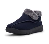 FitVille Botas de Invierno para Diabéticos Extra Anchas Zapatos Hombre Cálidos y Saludables para Hinchadas Azul pizarra 42 EU X-Ancho