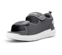 FitVille Sandalias para Diabéticos Hombre Ancho Zapatos Ortopédicos Cierre con Hebilla Sandalias de Rehabilitación con Abertura para Pies Hinchados Gris 43 EU Ancho