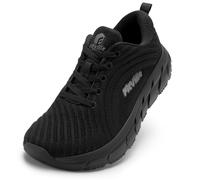 FitVille Zapatillas Running Hombre Extra Anchas Sneakers Ligeros Deportivas Respirable Zapato Caminar para Interior Exterior Negro 42 EU Ancho