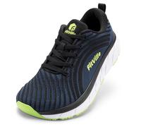 FitVille Zapatillas Running Hombre Extra Anchas Sneakers Ligeros Deportivas Respirable Zapato Caminar para Interior Exterior Azul Oscuro con Negro 42 EU X-Ancho