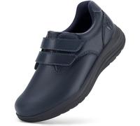 FitVille Zapatos Diabéticos para Mujer Extra Ancha Zapatos Piel Comodos Zapatos Ortopédicos Fascitis Plantar Zapatos para Caminar para Pies Sensibles Pies Hinchados Azul 40 EU X-Ancho