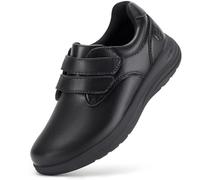 FitVille Zapatos Diabéticos para Mujer Extra Ancha Zapatos Piel Comodos Zapatos Ortopédicos Fascitis Plantar Zapatos para Caminar para Pies Sensibles Pies Hinchados Negro 42 EU X-Ancho