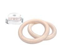 FitWood Play Anillos De Gimnasia 25mm - Madera Superficie / Blanco Correa