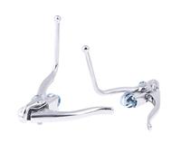 FITYLE 1 Par de Aleaciones Dobles Palancas de de Carretera Que Compiten con de de Manillar, Plata