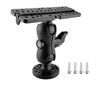 FITYLE Base de Montaje Giratorio 360 Fishfinder Buscador de Pescados, Ajustable Monte Bola Placa de Montaje Universal Soporte Accesorios para Kayak, Negro