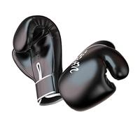 FITYLE Guantes de Boxeo de Grado Profesional para Hombres y Mujeres, Guantes de Entrenamiento de Lucha de Kickboxing, Guantes de Boxeo de Estilo Muay Thai, 8oz_Black