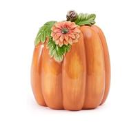 Fitz & Floyd - Figura de cerámica de Calabaza de Flores Altas, Loza, Multicolor
