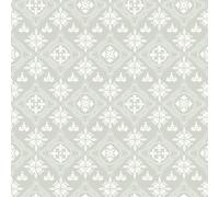 Fiula Papel tapiz de damasco azul claro, 44 cm x 3 m, autoadhesivo, floral, vintage, extraíble, impermeable y shabby chic para dormitorio y sala de estar