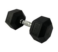 FIURI Mancuerna Hexagonal, Pesas para Ejercicio en Casa o Entrenar en Gimnasio, para Crossfit, Musculación y Entrenamiento Funcional, Mancuerna para Fitness, Hit - 17,5 Kg