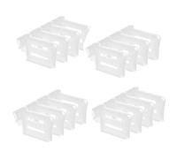 FIUTEKO 16 unidades de asignador de espacio para frigorífico, organizador de espacio para frigorífico, multifuncional, a presión, estante para contenedores, alimentos, bebidas, huevos, frutas