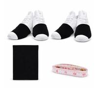 FIUTEKO 2 pares Calcetines de Baile Antideslizantes con Cinta Métrica, Cubrezapatos Elásticos para Zapatillas de Mujer y Hombre Para Zumba, Danza en Línea, Yoga, Regalo Ideal para Bailarines