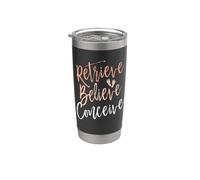 FIV Mamá Recuperar Creer Concebir Fertilidad Bebé Familia Amor Vaso térmico de acero inoxidable de doble pared