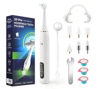 FIVAVA Pulidor de dientes para el hogar - Set de blanqueamiento dental cosmético con 5 niveles de intensidad, 5 cabezales intercambiables, pasta de dientes