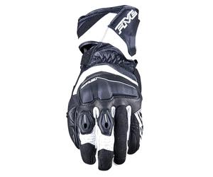 Five 830010 Guantes de Moto Racing, RFX4 EVO,Guantes Deportivos versátiles para Carretera y Pista, Blanco y Negro, S