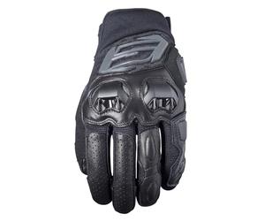 Five 830100 Gants de Moto Sport Courts, SF3, Protection 1KP Souplesse Ventilation, Noir, S