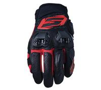 Five 830110 Gants de Moto Sport Courts, SF3, Protection 1KP Souplesse Ventilation, Noir & Rouge, S