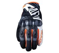 Five 830210 Gants de Moto Urbain Haute Performance, RS-C, Coque Protection Carbone, 1KP, Blanc Orange, S