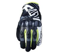 Five 830222 Gants de Moto Urbain Haute Performance, RS-C, Coque Protection Carbone, 1KP, Blanc Jaune, L