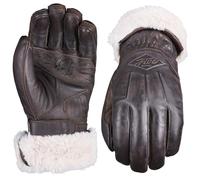 Five 830610 - Guantes de Moto para Invierno, para Mujer, Montana, Guantes de Moto, Vintage, homologados CE 1KP, táctiles, marrón, S