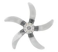 Five Blade - Hoja de ventilador de plástico de 18 pulgadas de repuesto con cubierta de tuerca diseñada para ventiladores de mesa verticales y compatible con múltiples modelos de ventilador
