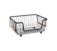 5five - cesta metálica apilable "blackwood" tamaño mediano