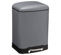 FIVE Cubo de Basura Gris Ariane 6 l, Metal