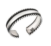 FIVE-D Anillo para mujer, plata de ley 925, Plata de ley, Sin piedra preciosa