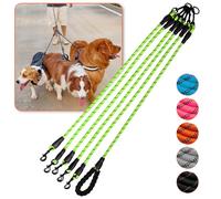 Five Dog Leash,5 Way Leash for Dogs,5 Leash Dog Walker,360° Swivel No Tangle Walking Strap for 5 Dogs,Comfortable 5 Dog Leash with Reflective, Dog Leash for Walking and Training (5 correas, verde)