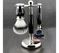 Five Edge Cartucho Razor & Pelo Sintético Cepillo de Afeitar Hombre Set de Regalo 3 Piezas