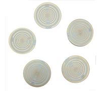 Five Elements - Disco de energía de polarización, paquete de 5, antena de cobre oscilante multifrecuencia, energía ambiental pasiva, química y radiación, dispositivo de bienestar para adultos (blanco)