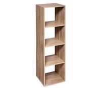 5five - estantería de Columna de 4 Compartimentos Mix n modul Efecto Roble Natural