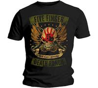 Five Finger Death Punch - Camiseta - para Hombre Negro Negro (Medium