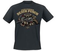 Five Finger Death Punch Rattle Snake Mock Up Hombre Camiseta Negro L 100% algodón Regular