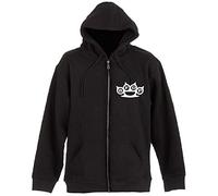 Five Finger Death Punch Sudadera con capucha y cremallera para hombre, color negro, Negro, L