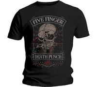 Five Finger Death Punch T Shirt Wicked Band Logo Nuevo Oficial de los Hombres