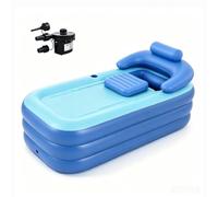 Five liters Bañera hinchable para adultos - Bañera inflable. Bomba eléctrica - Bañera plegable de 3 cámaras estable para jardín, balcón, camping y uso en interiores