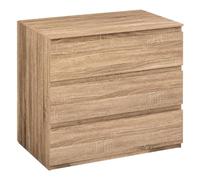 Five - Mueble cómodo con 3 cajones, Color Madera Natural, 73 cm de Altura