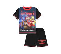 FIVE NIGHTS AT FREDDY'S Conjunto de pijama corto Lets Party FNAF para niños, Negro, 9-10 años