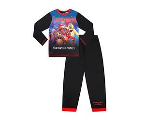 FIVE NIGHTS AT FREDDY'S Conjunto de pijama largo, Negro, 7-8 años